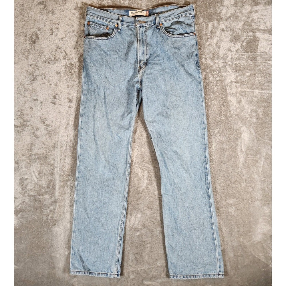 Levi's 505 Jeans Men's 36X33 (Tag 38X32) Blue Denim Regular Fit